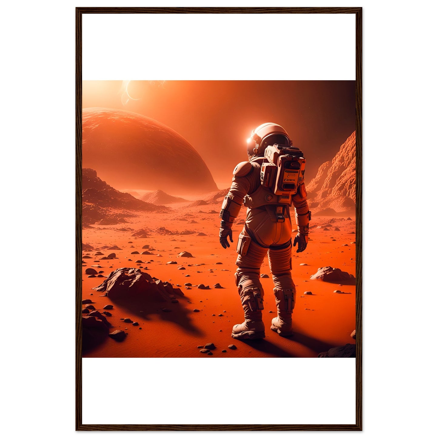 Mars Mission-Premium Matte Paper Wooden Framed Poster