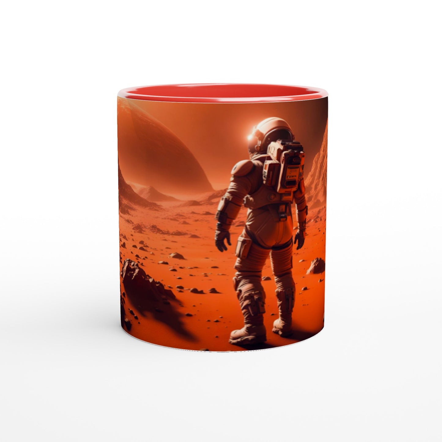 Mars Mission- 11oz Ceramic Mug with Color Inside