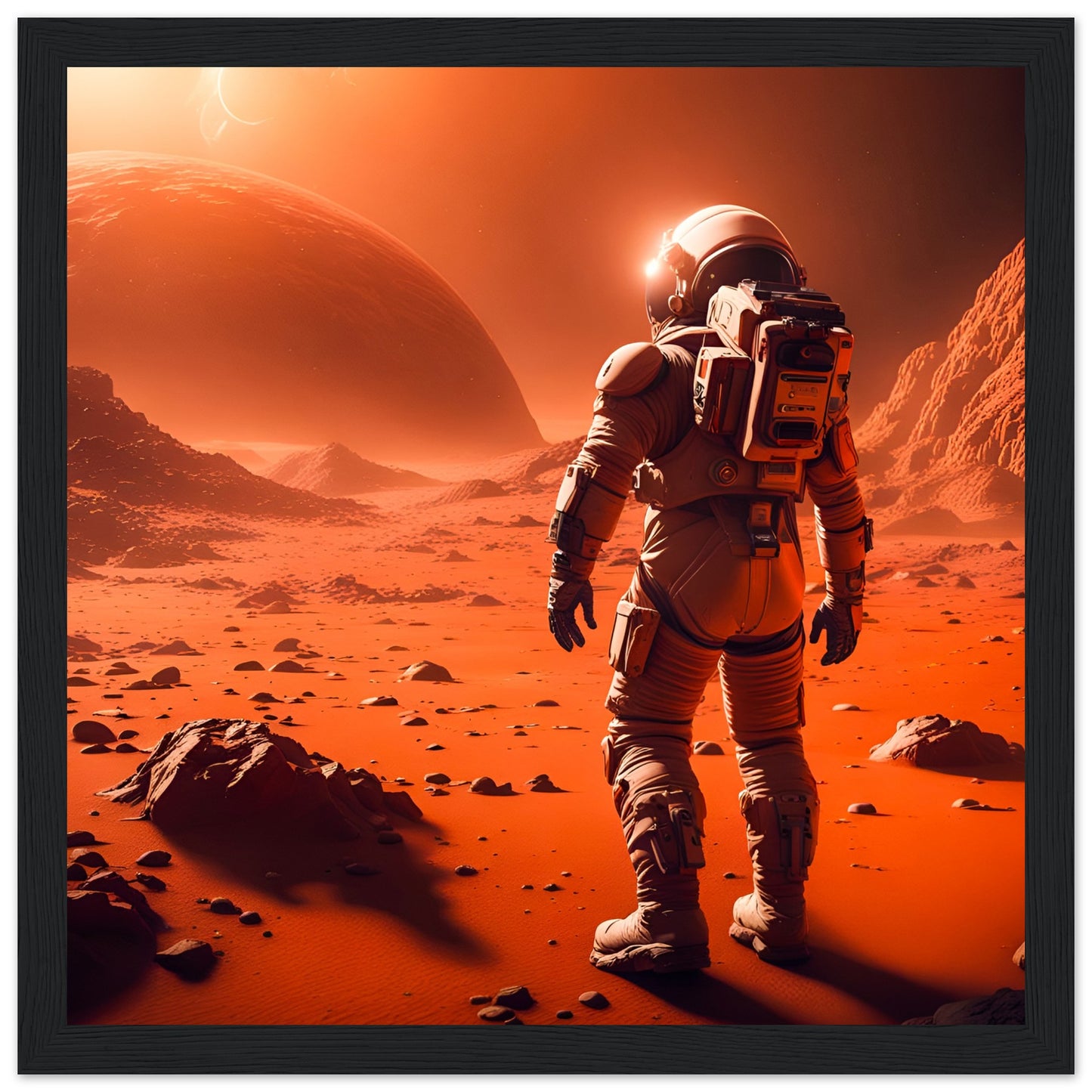 Mars Mission-Premium Matte Paper Wooden Framed Poster