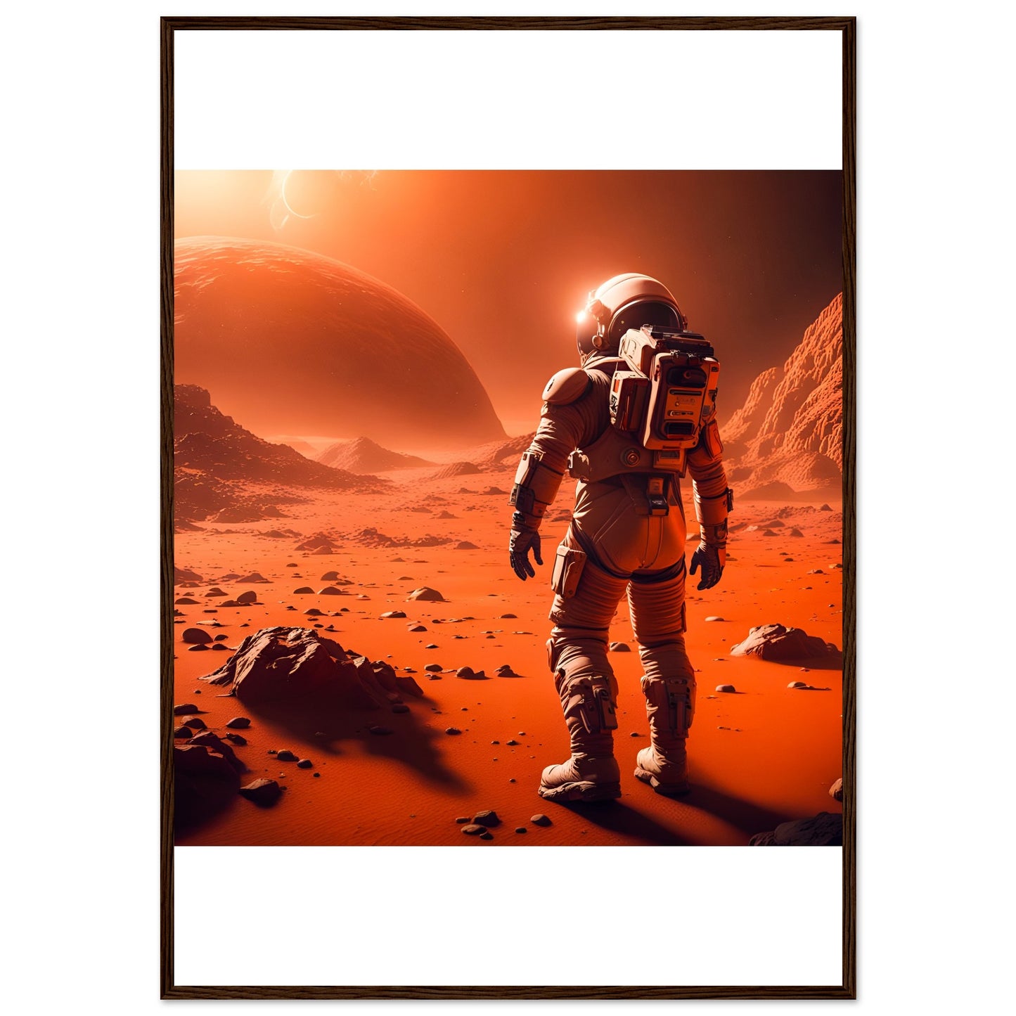 Mars Mission-Premium Matte Paper Wooden Framed Poster