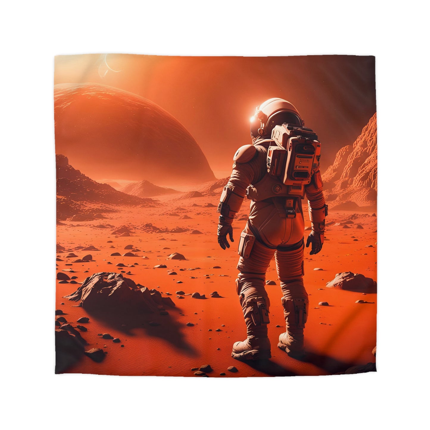 Mars Mission-Microfiber Duvet Cover