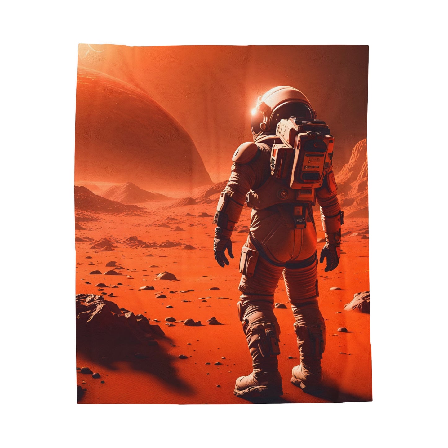 Mars Mission Velveteen Plush Blanket