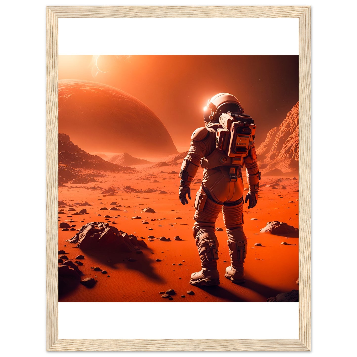 Mars Mission-Premium Matte Paper Wooden Framed Poster