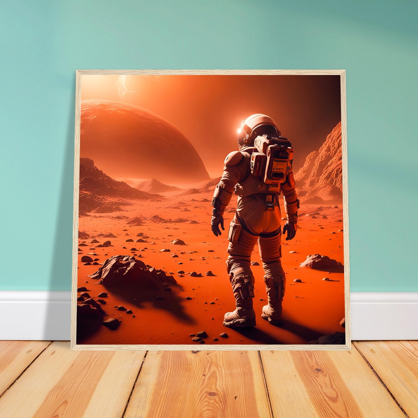 Mars Mission-Premium Matte Paper Wooden Framed Poster