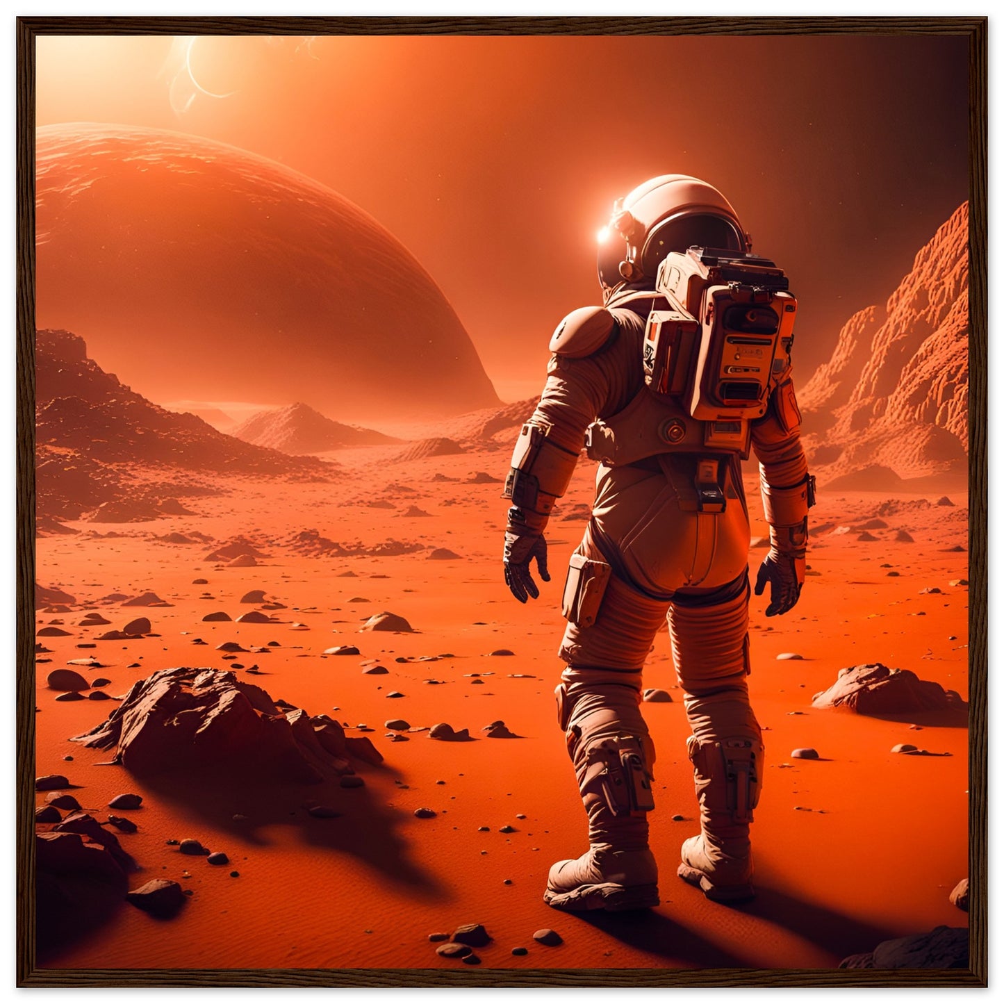 Mars Mission-Premium Matte Paper Wooden Framed Poster