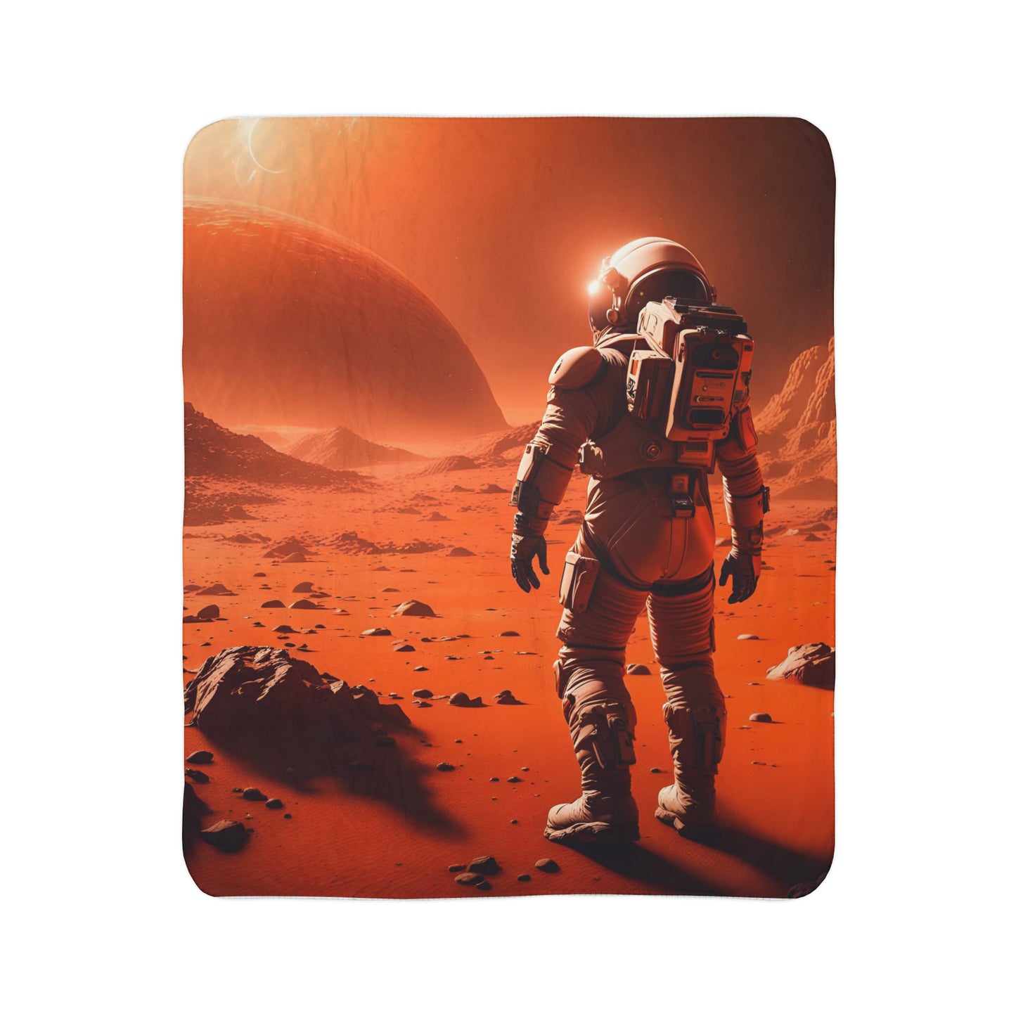 Mars Mission-Fleece Sherpa Blanket