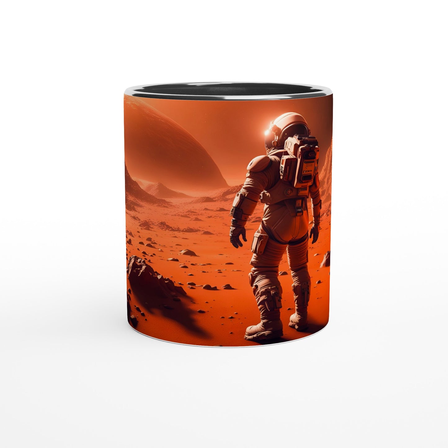 Mars Mission- 11oz Ceramic Mug with Color Inside