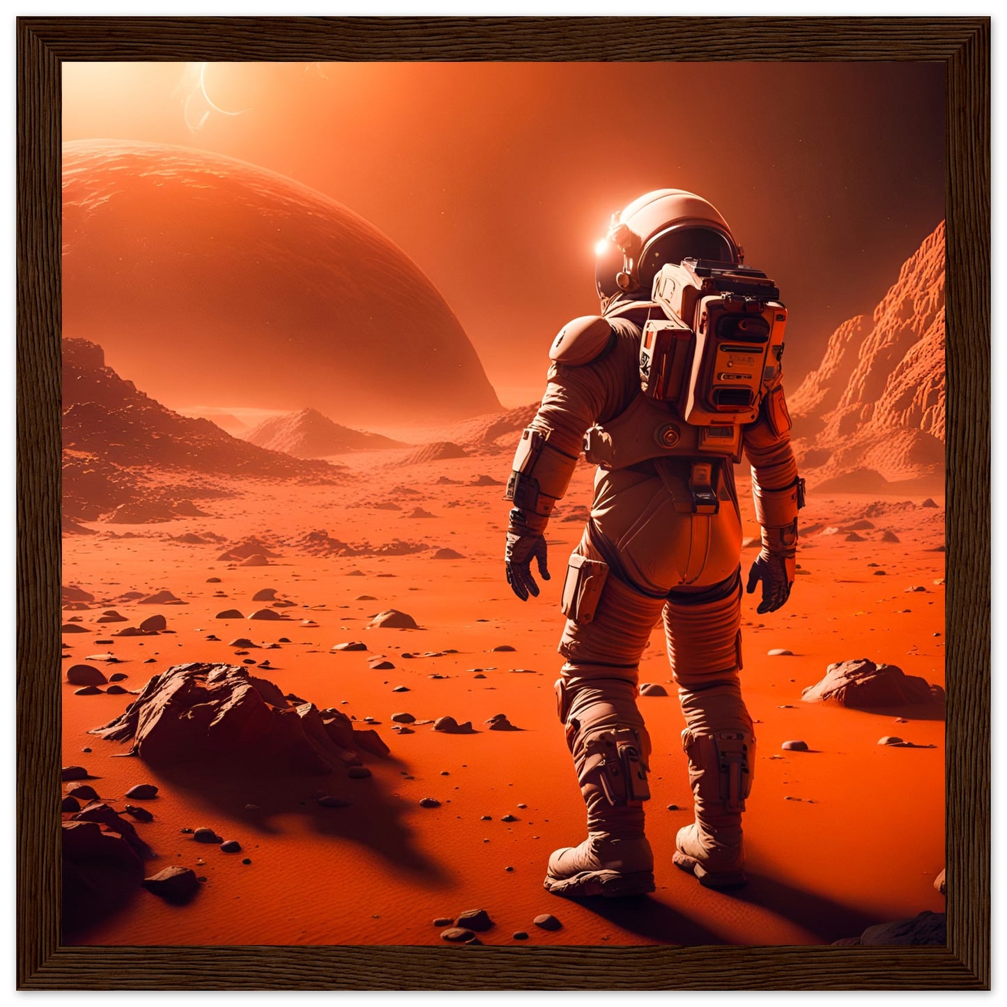 Mars Mission-Premium Matte Paper Wooden Framed Poster