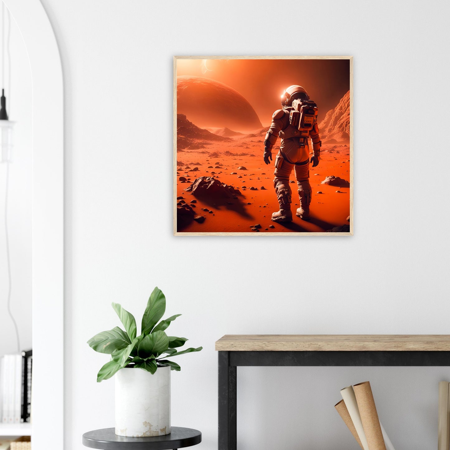 Mars Mission-Premium Matte Paper Wooden Framed Poster