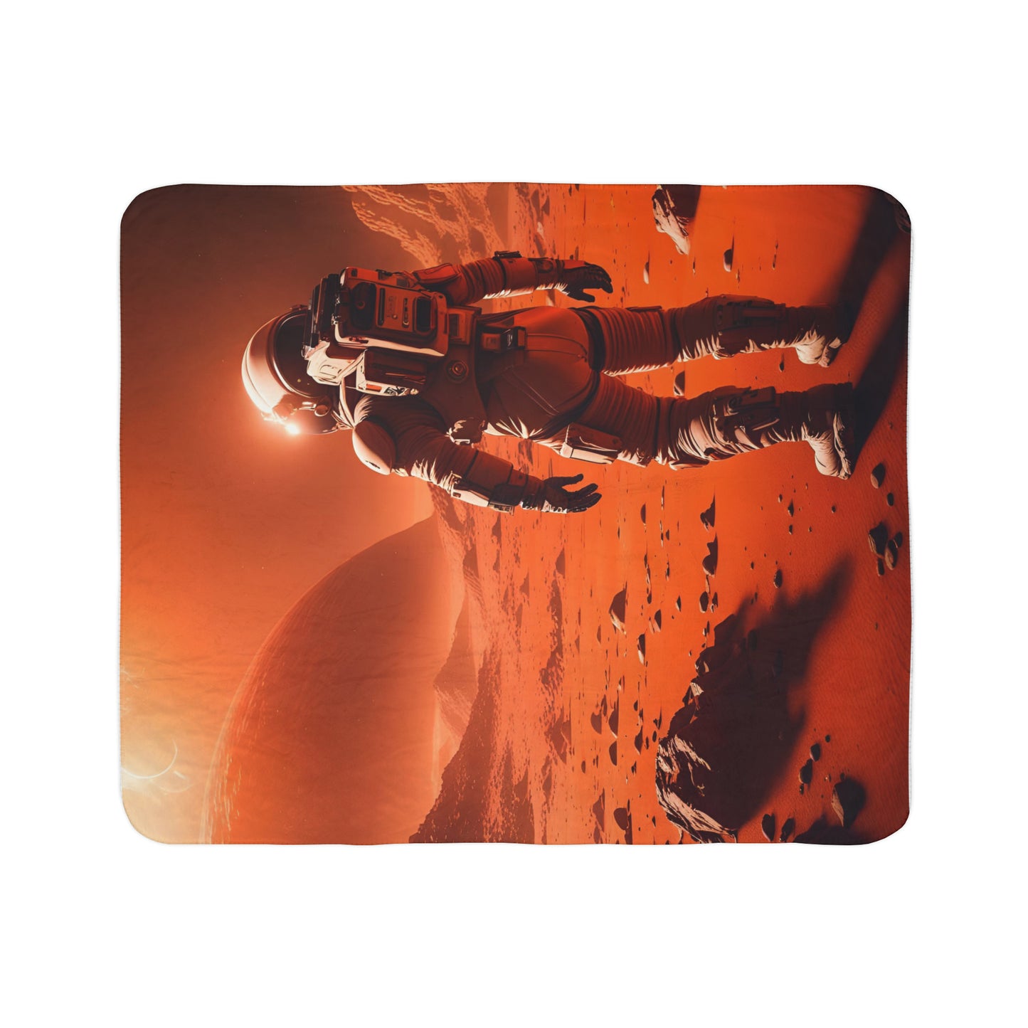 Mars Mission-Fleece Sherpa Blanket