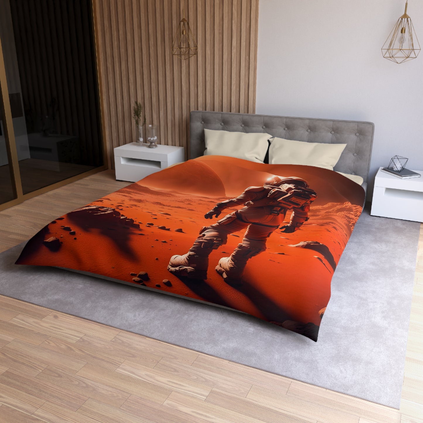 Mars Mission-Microfiber Duvet Cover