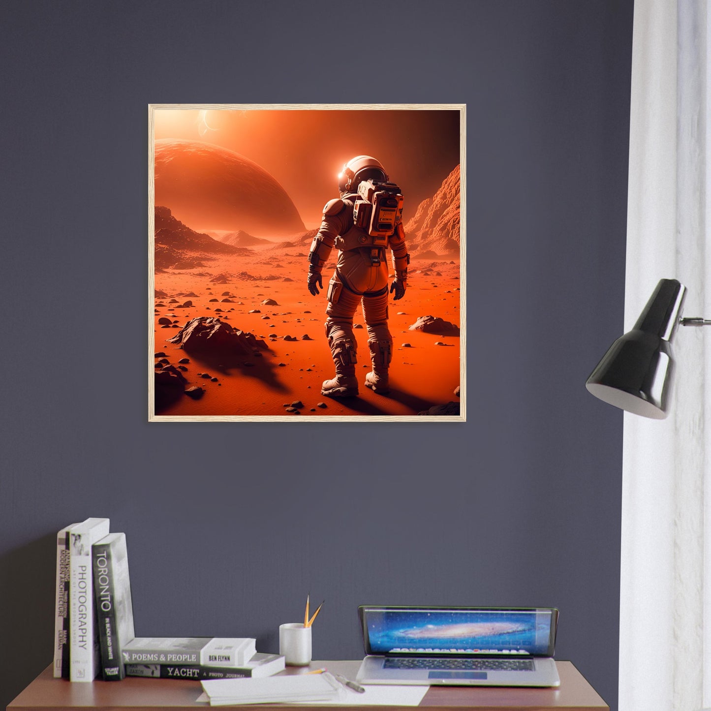 Mars Mission-Premium Matte Paper Wooden Framed Poster