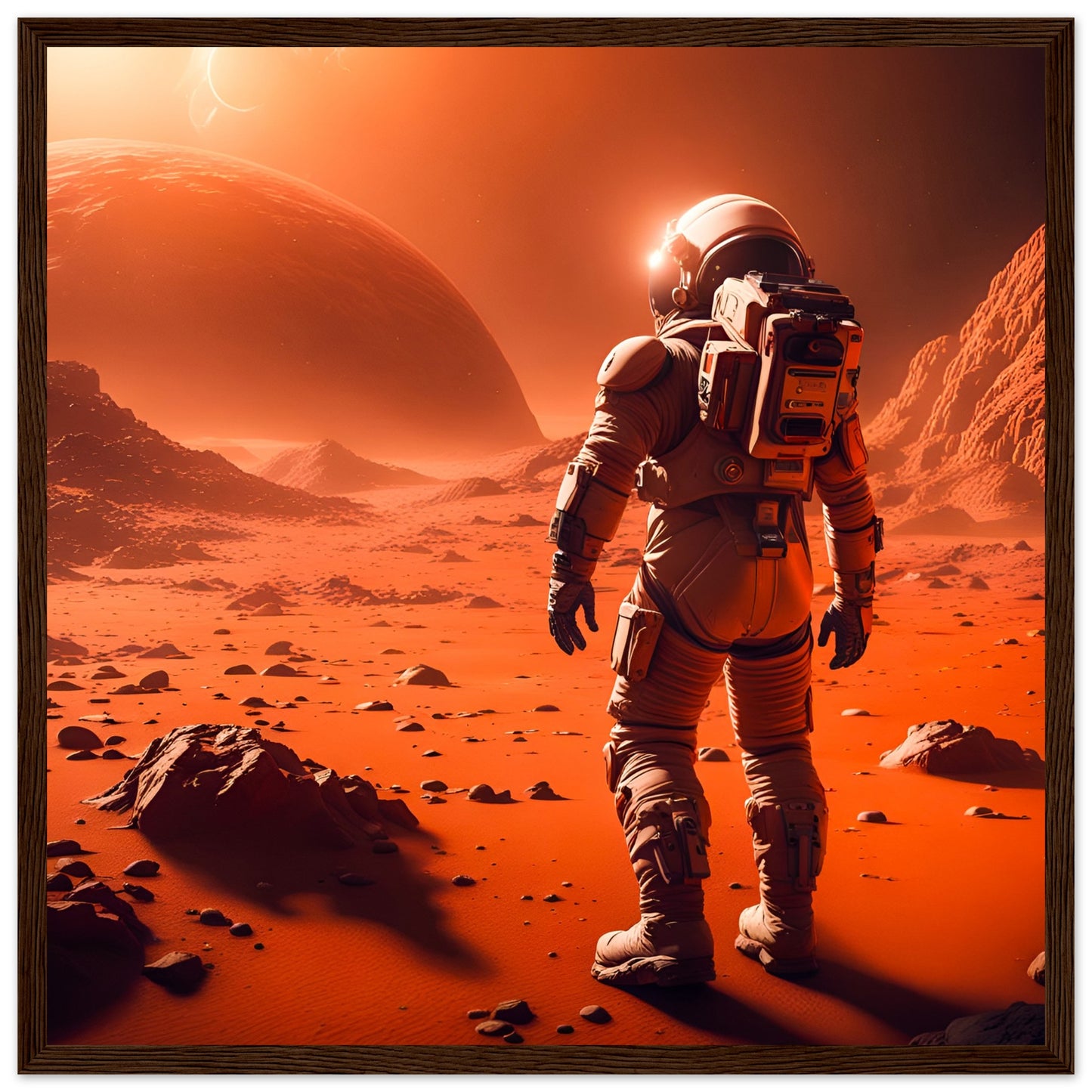 Mars Mission-Premium Matte Paper Wooden Framed Poster