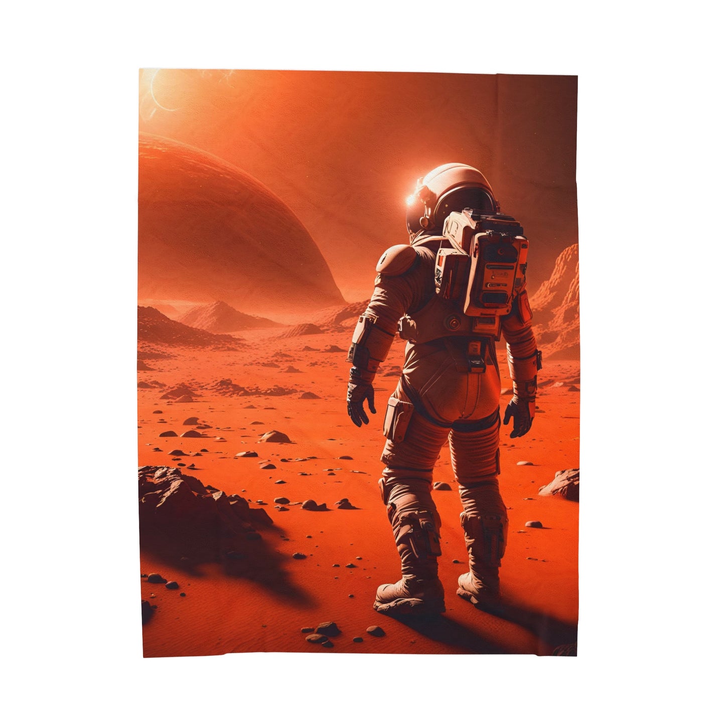 Mars Mission Velveteen Plush Blanket