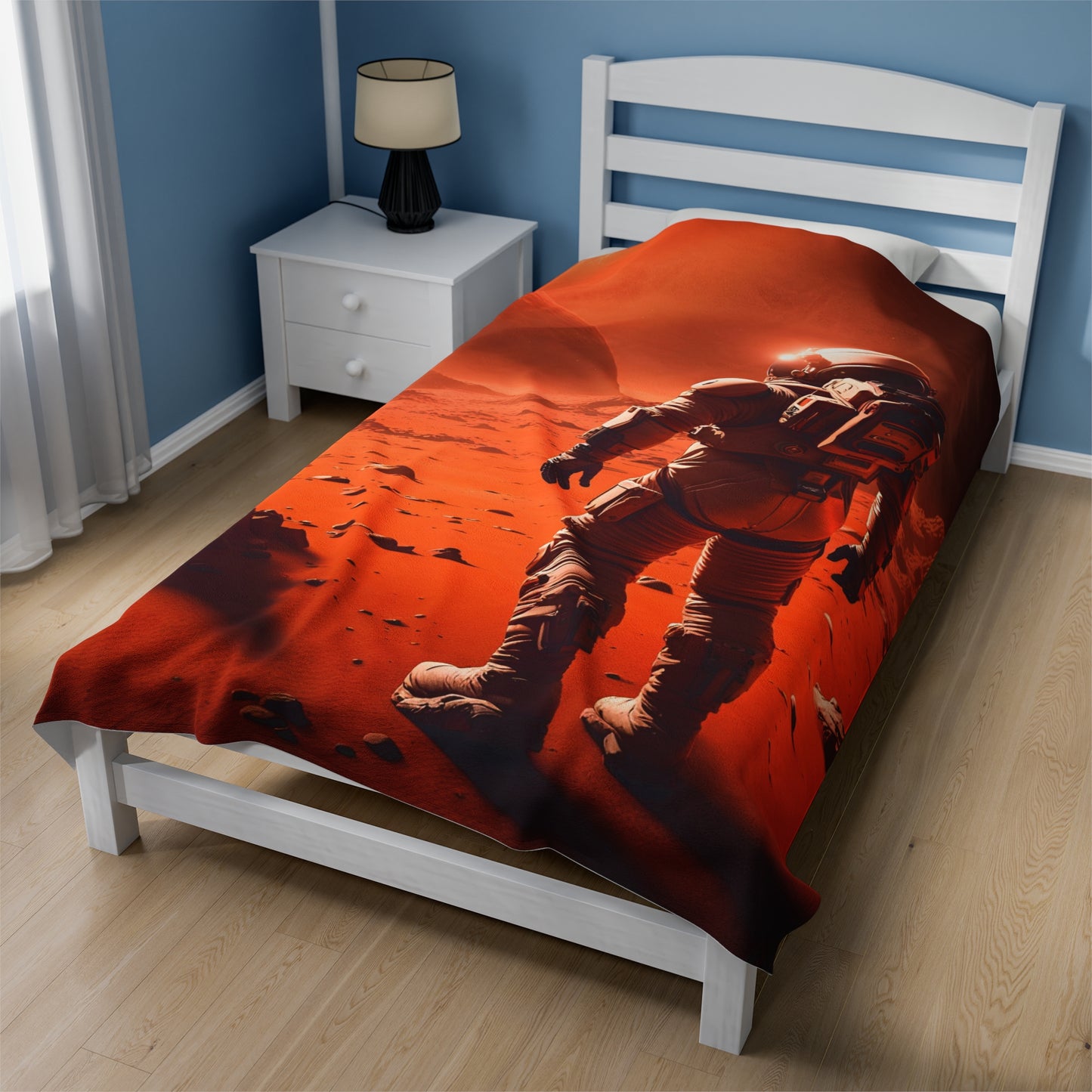 Mars Mission Velveteen Plush Blanket