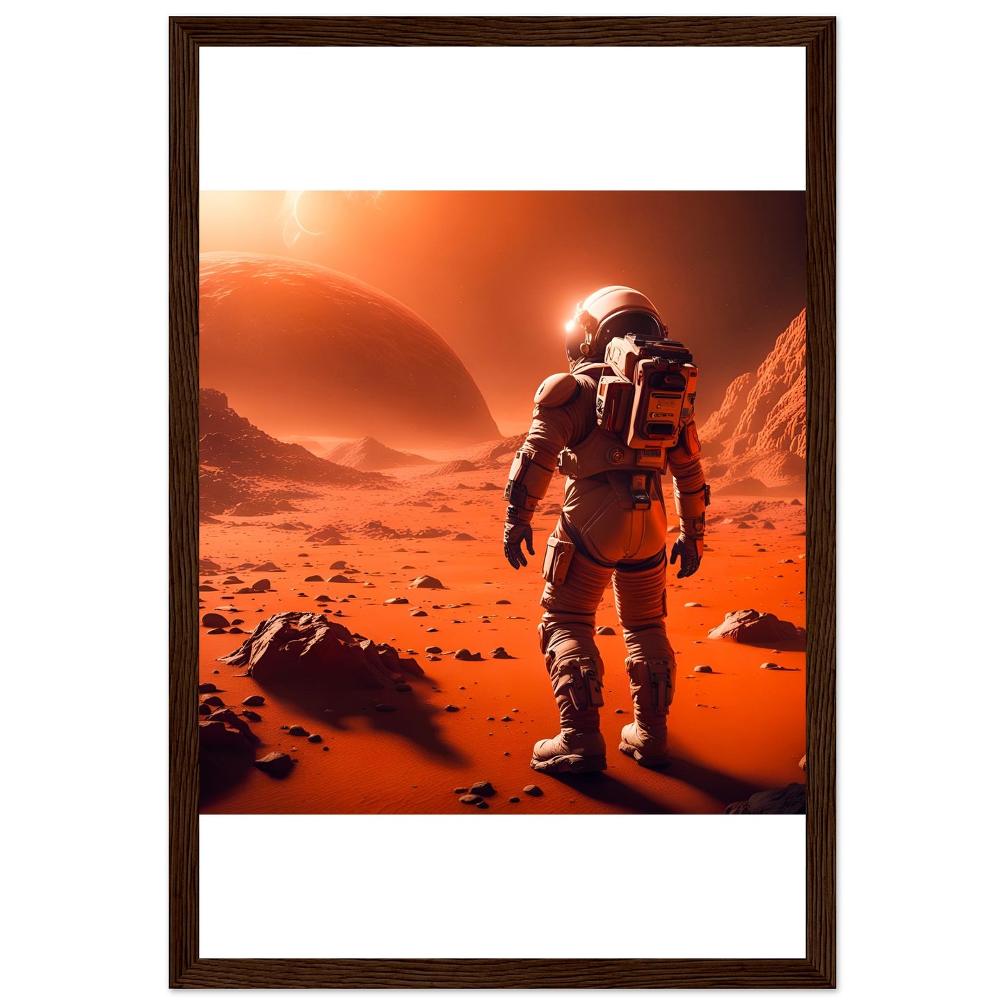 Mars Mission-Premium Matte Paper Wooden Framed Poster