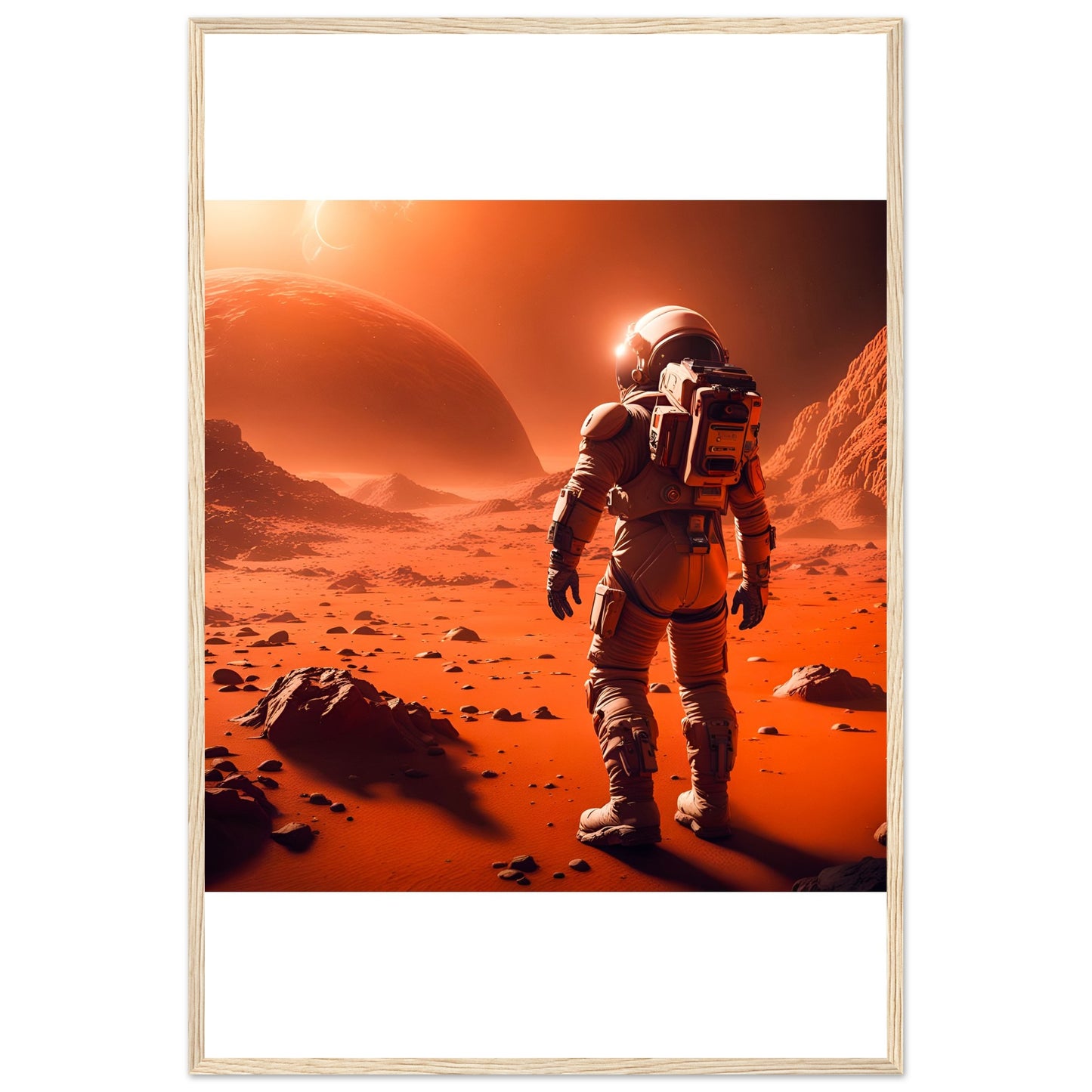 Mars Mission-Premium Matte Paper Wooden Framed Poster