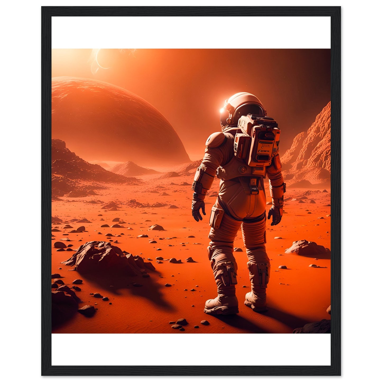 Mars Mission-Premium Matte Paper Wooden Framed Poster