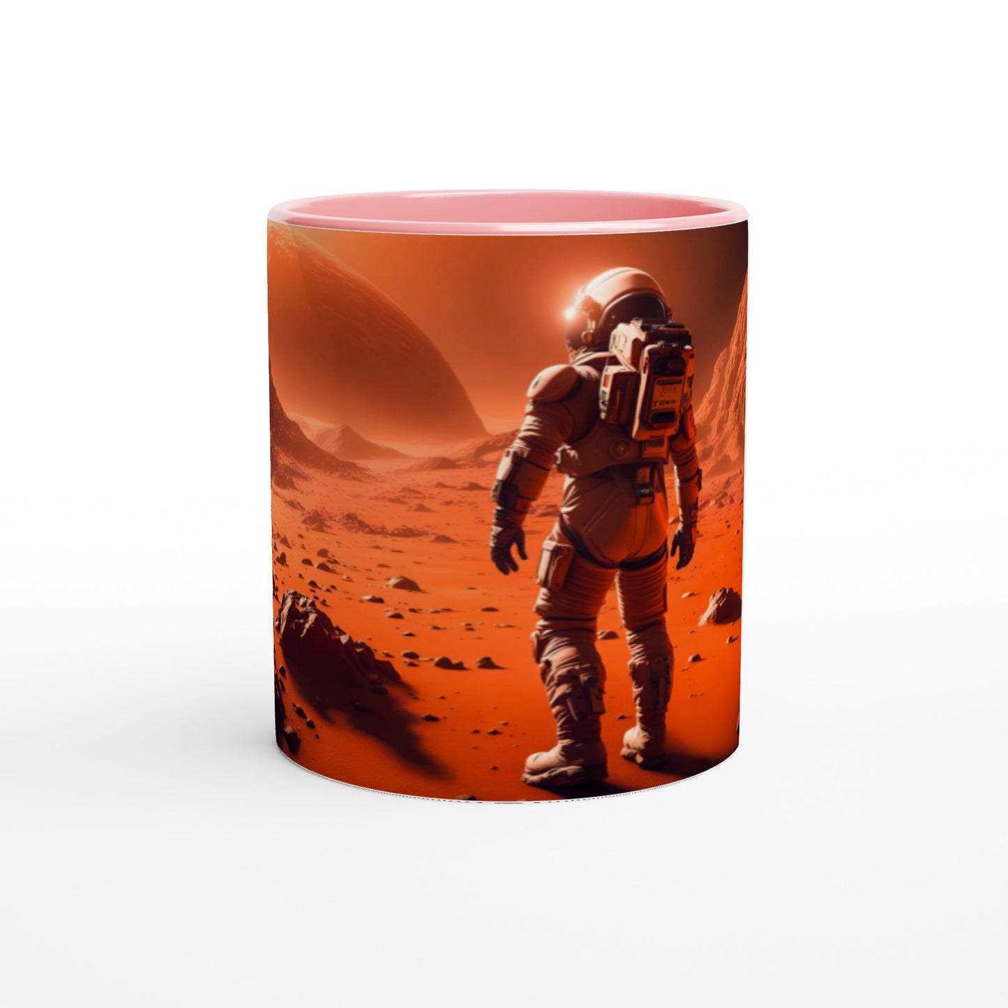 Mars Mission- 11oz Ceramic Mug with Color Inside