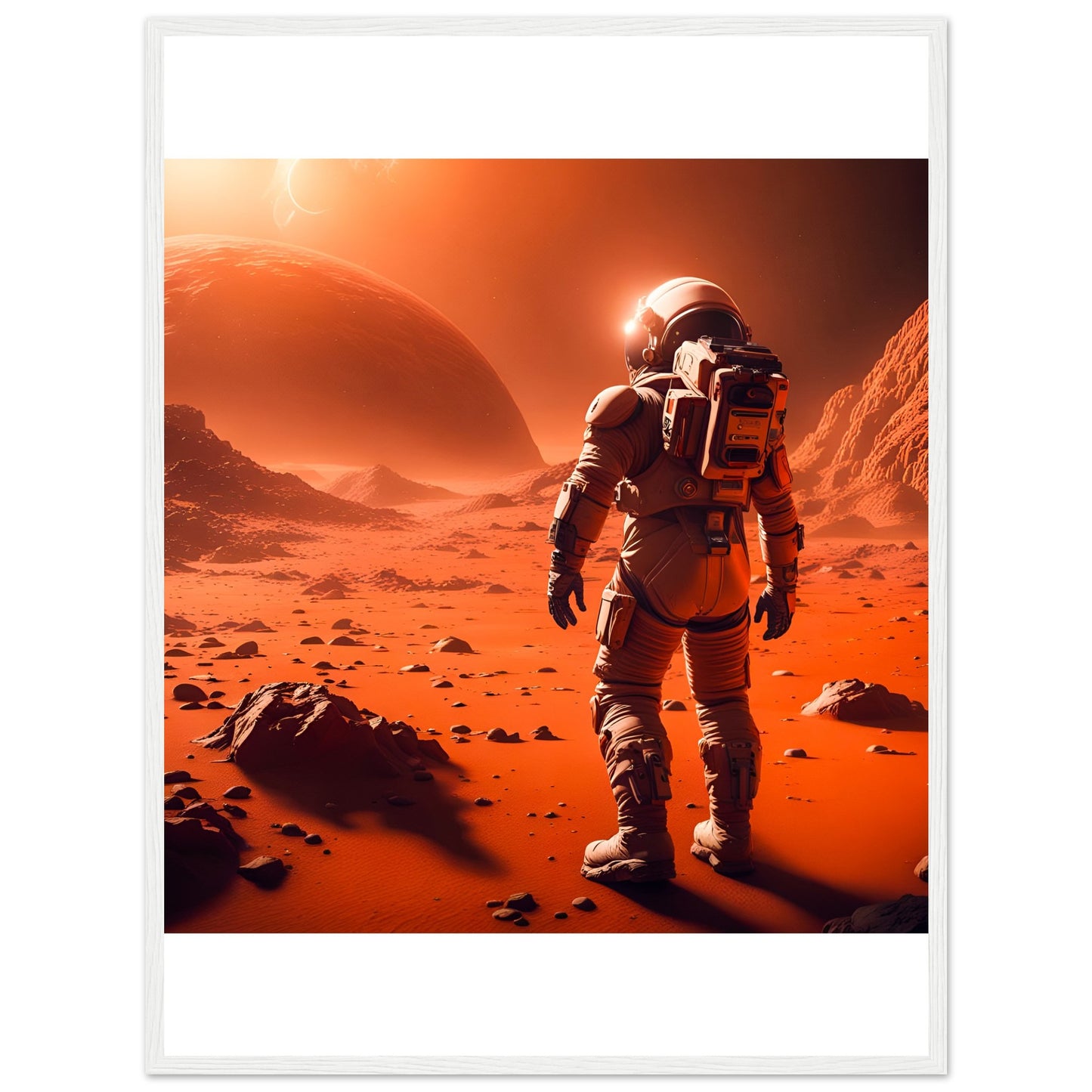 Mars Mission-Premium Matte Paper Wooden Framed Poster