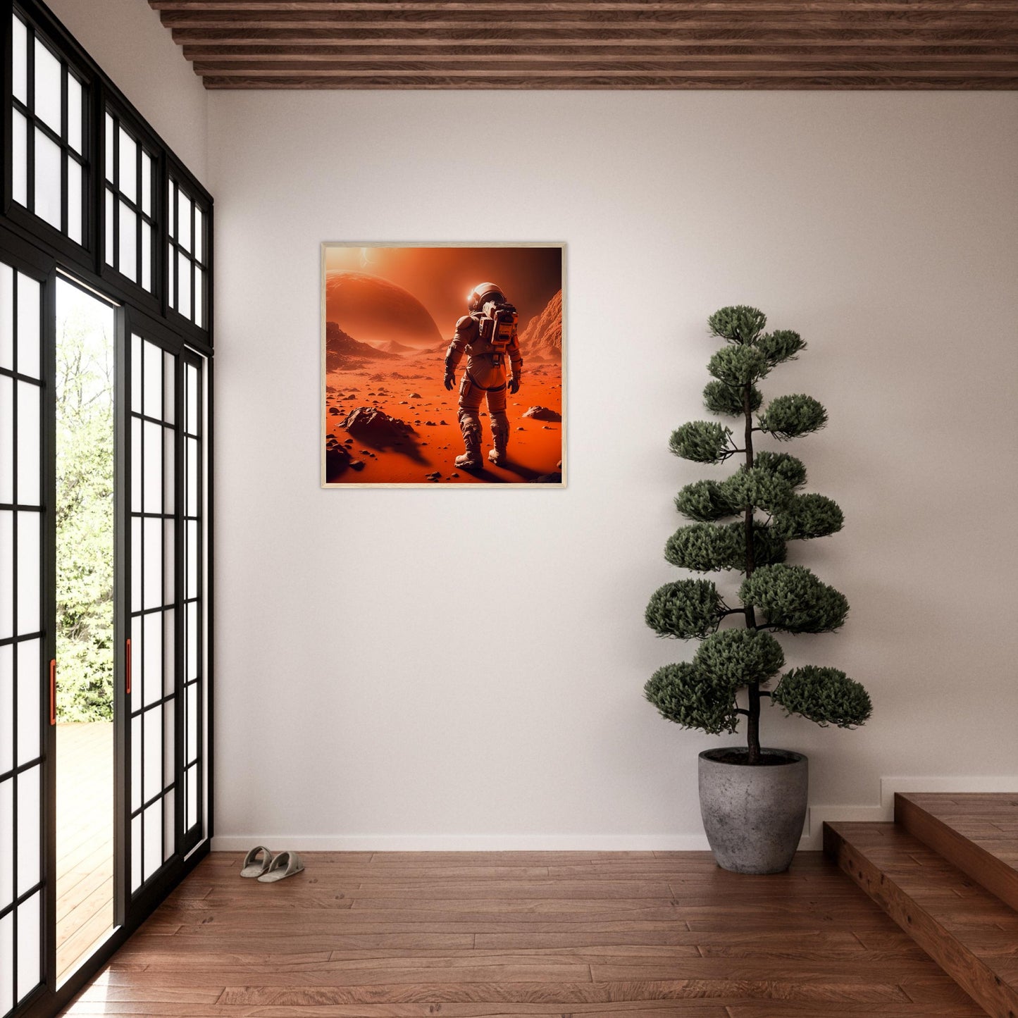 Mars Mission-Premium Matte Paper Wooden Framed Poster