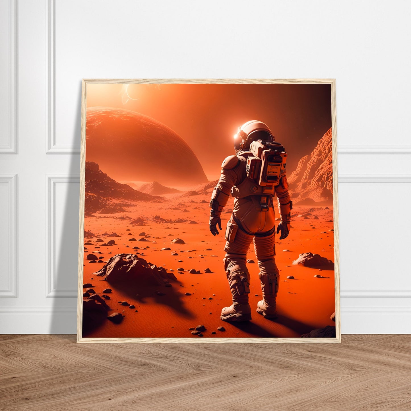 Mars Mission-Premium Matte Paper Wooden Framed Poster