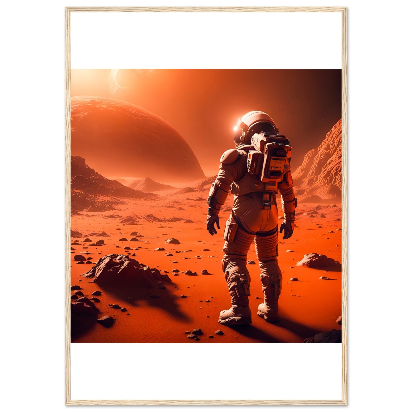 Mars Mission-Premium Matte Paper Wooden Framed Poster