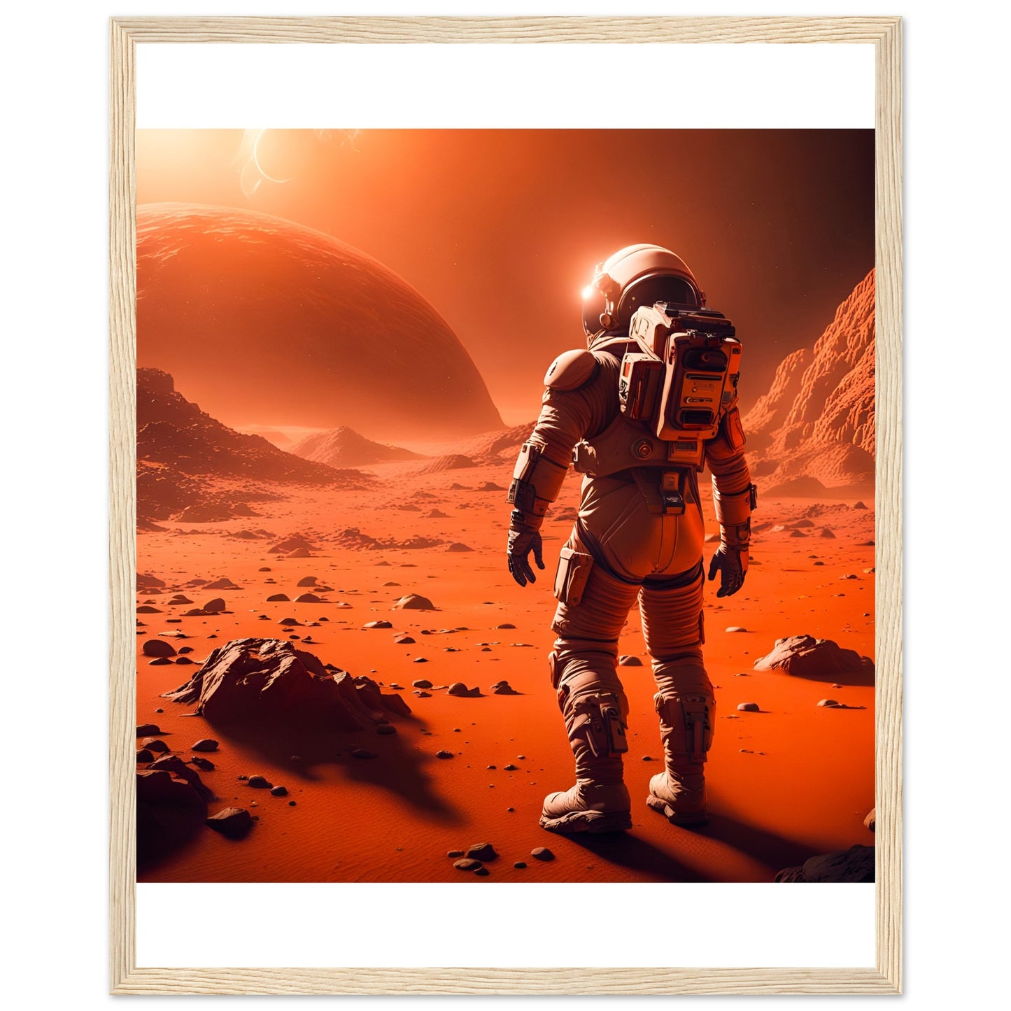 Mars Mission-Premium Matte Paper Wooden Framed Poster