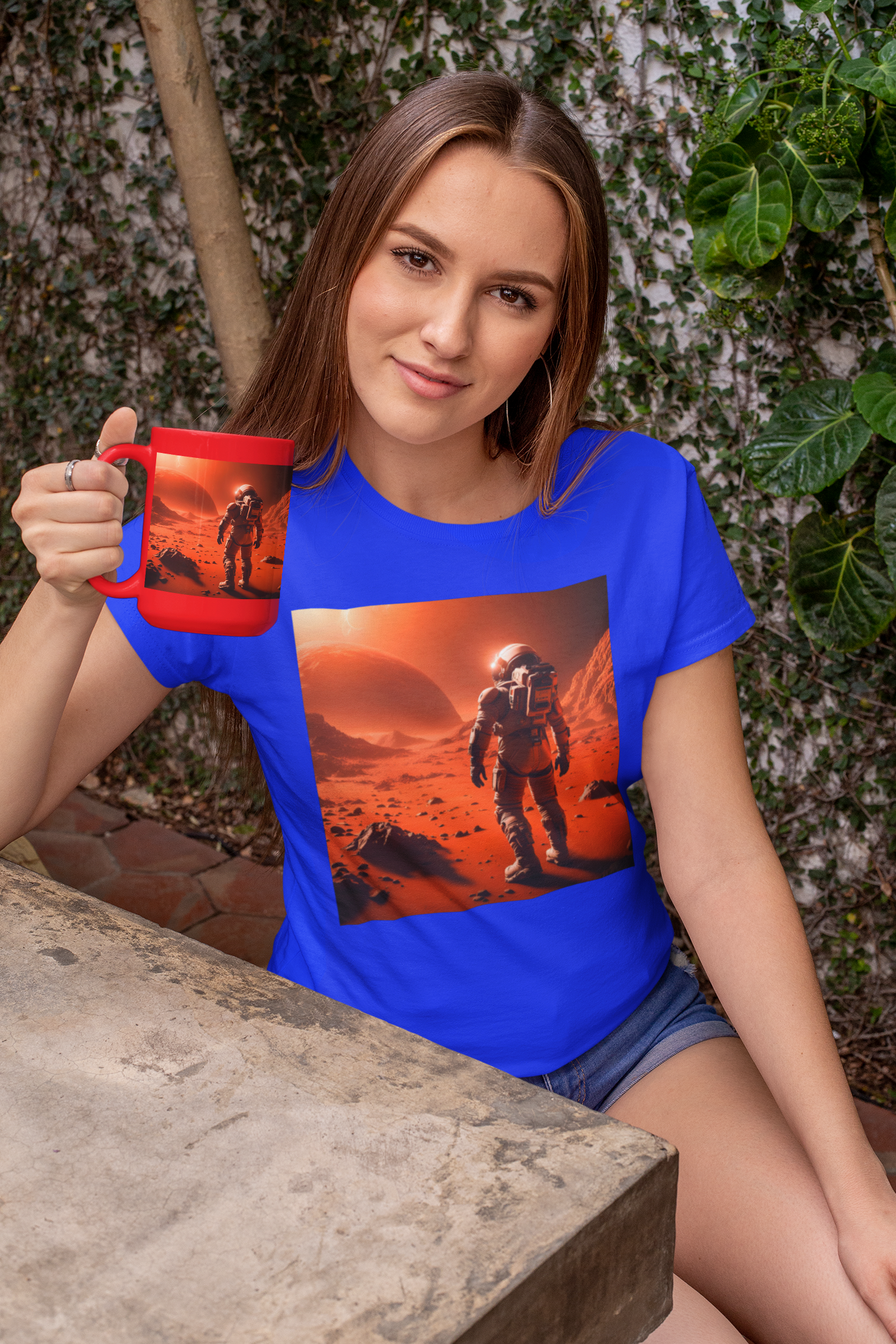 Mars Mission-Classic Womens Crewneck T-shirt